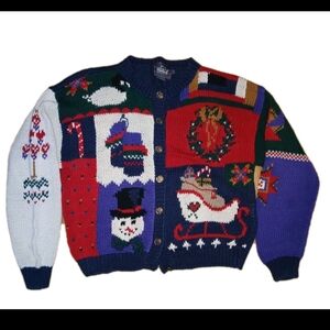 Vtg Woolrich Ugly Christmas Sweater Size S.
